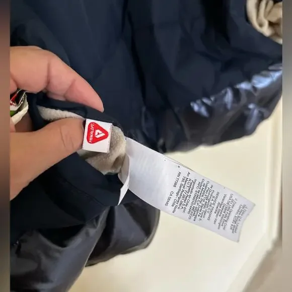 CrewCuts Girls' reversible puffer Hoodie Jacket with Prima Loft Blue XL - Picture 14 of 16